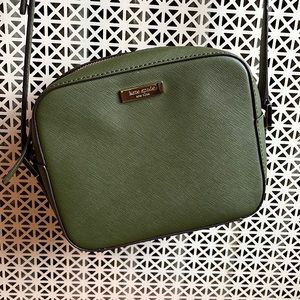 Kate Spade Cammie Crosshatched Sapling Green Leather Cross Body Bag